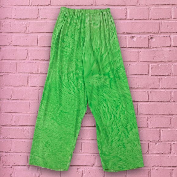 Paul Sisto Bold Colorful Green / Yellow / Red Three Piece Blouse & Pant Set - Picture 4 of 15